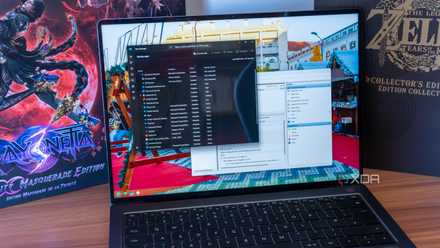 Windows 11 laptop showing startup tasks in Task Manager and Task Scheduler