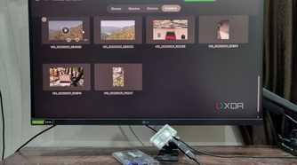 photo of windows pc next to raspberry pi running emby