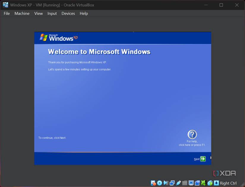 I tried running Windows XP on a modern laptop using a virtual machine ...
