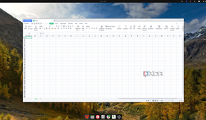 Screeenshot of WPS Office on Ubuntu showing a spreadsheet