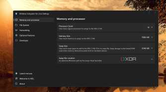 screenshot of wsl windows 11 app settings
