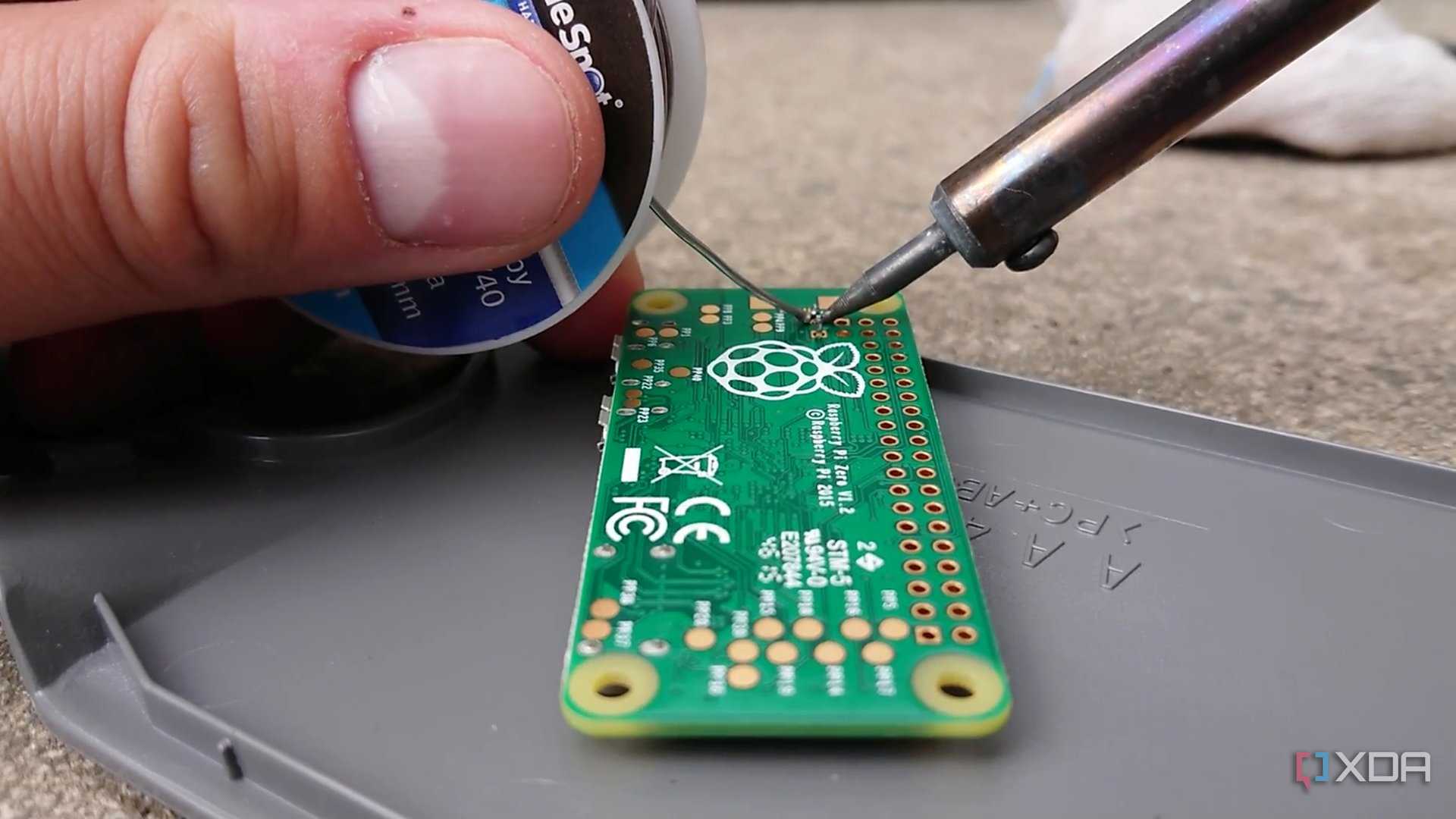 Soldering pins to Raspberry Pi Zero
