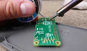 Soldering pins to Raspberry Pi Zero