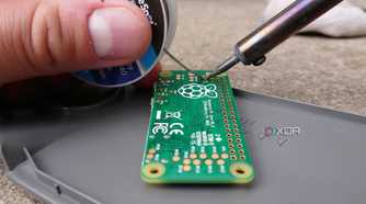 Soldering pins to Raspberry Pi Zero