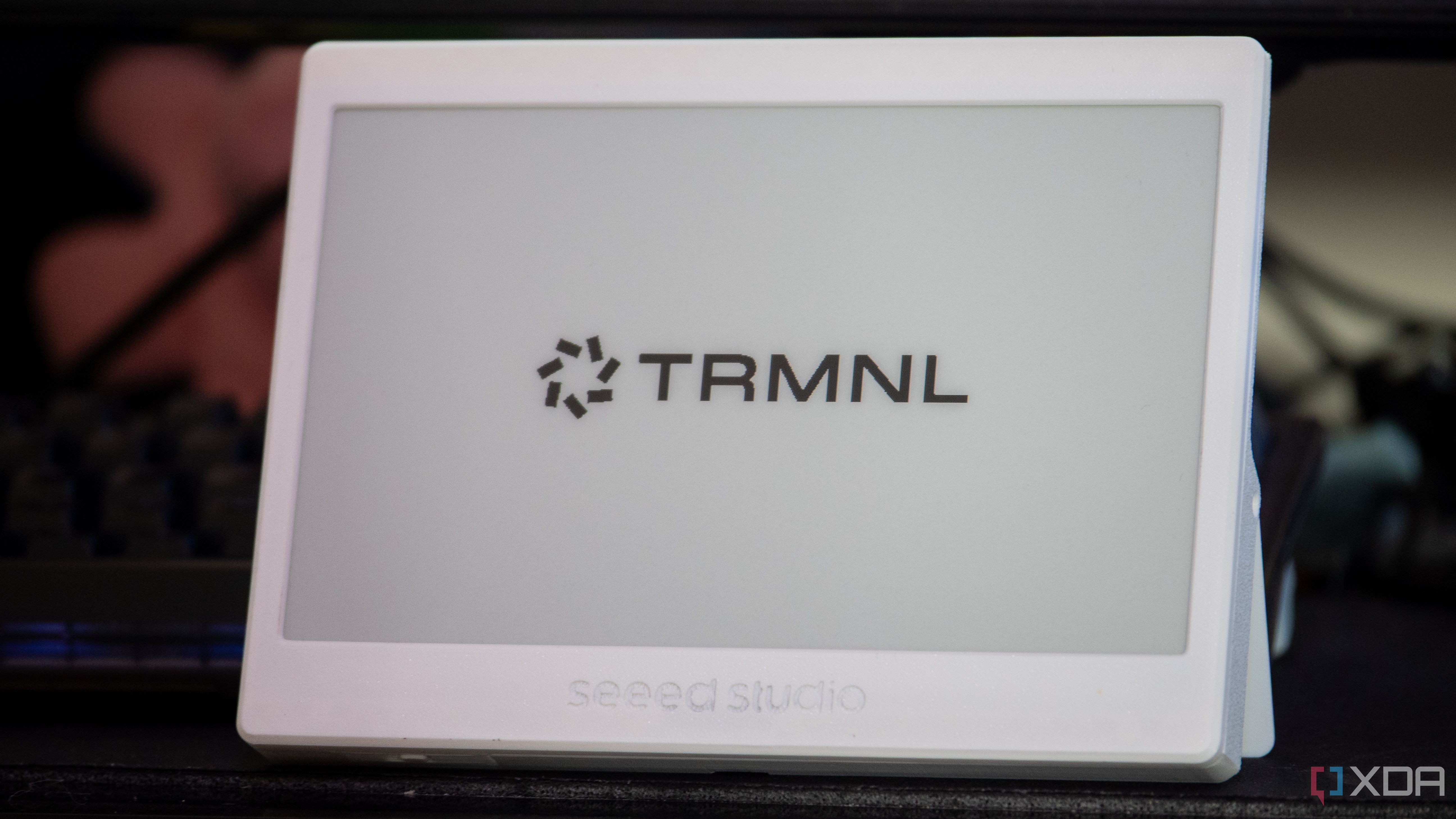 XIAO ePaper Panel showing the TRMNL logo
