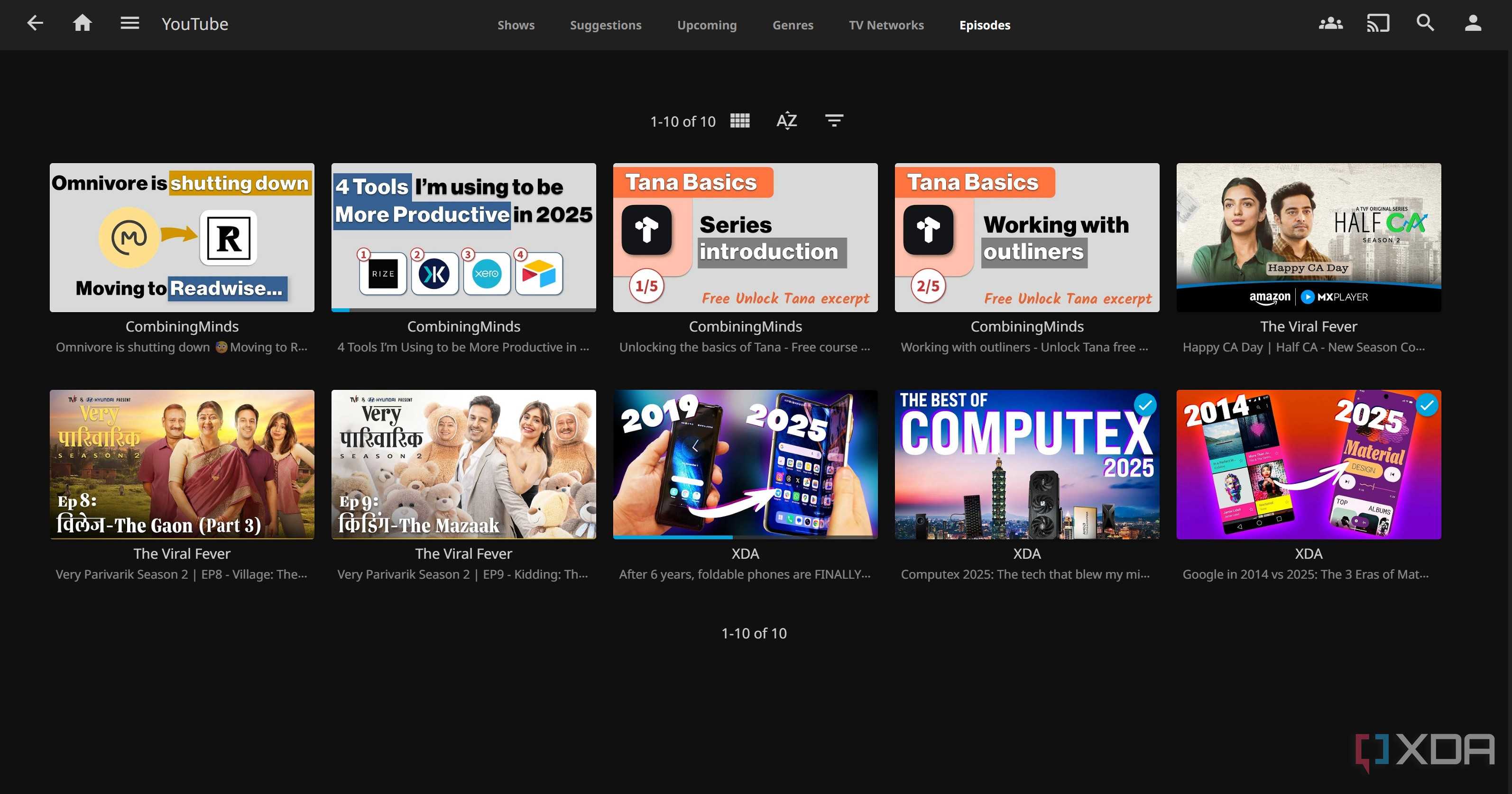 YouTube videos in Jellyfin