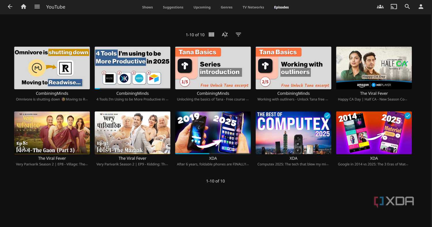 YouTube videos in Jellyfin