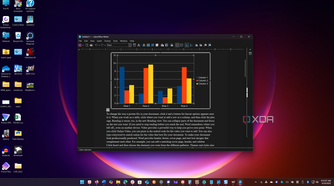 LibreOffice Writer running on desktop