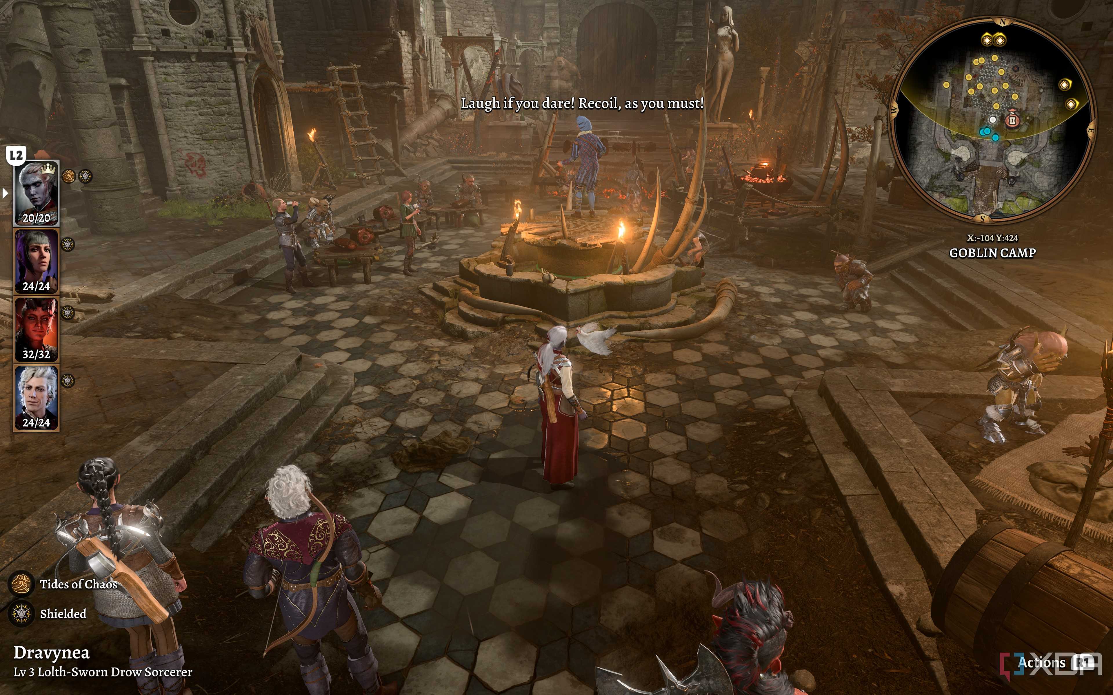 Baldur's Gate 3 running on the Dell 16 Premium laptop in 4K.