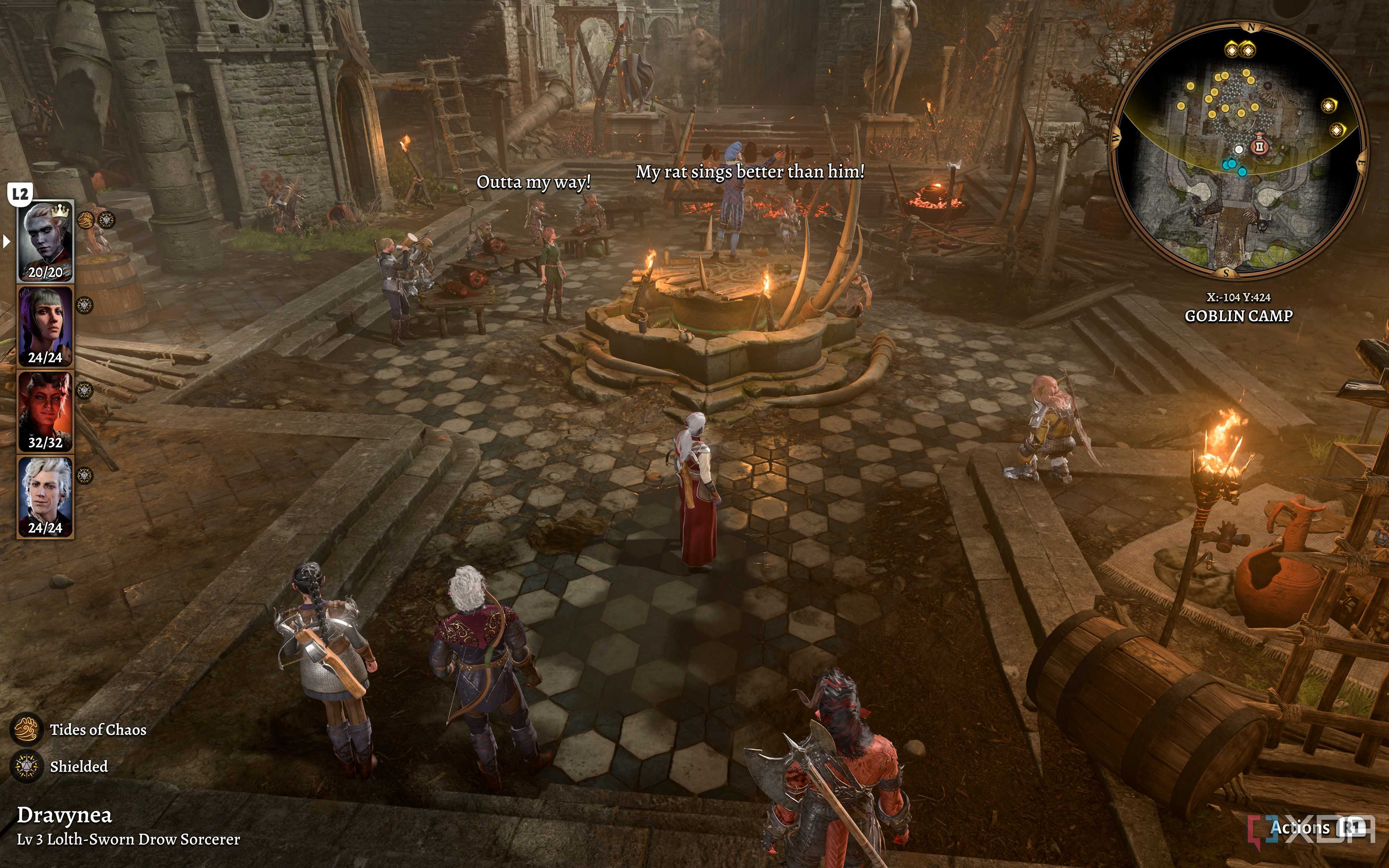 Baldur's Gate 3 running on the Dell 16 Premium laptop in 4K with DLSS enabled.