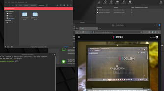 show Mint Linux running with multiple apps