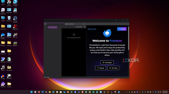 shows gettings started with thunderbird not populated