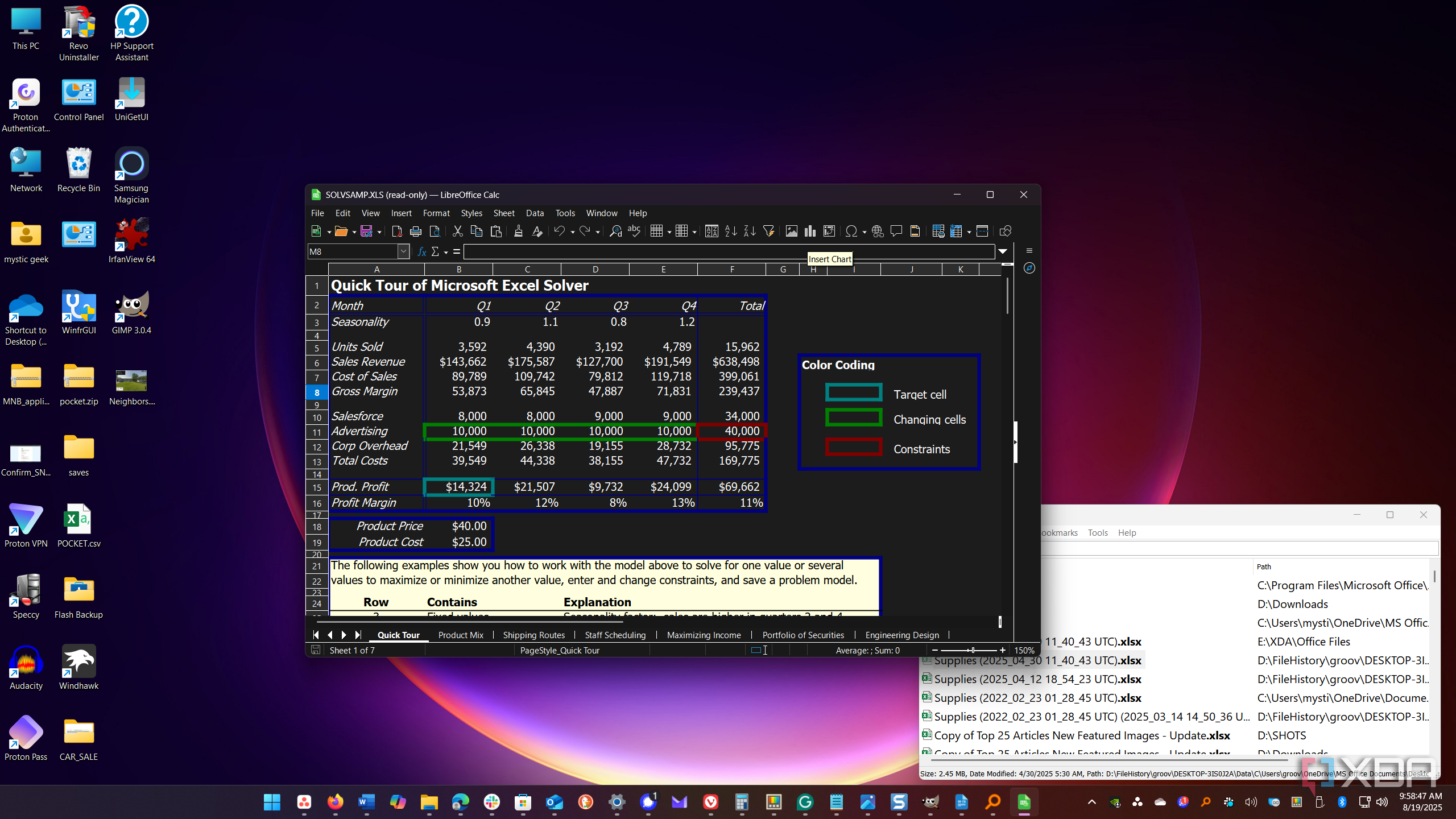 LibreOffice Calc running on Windows