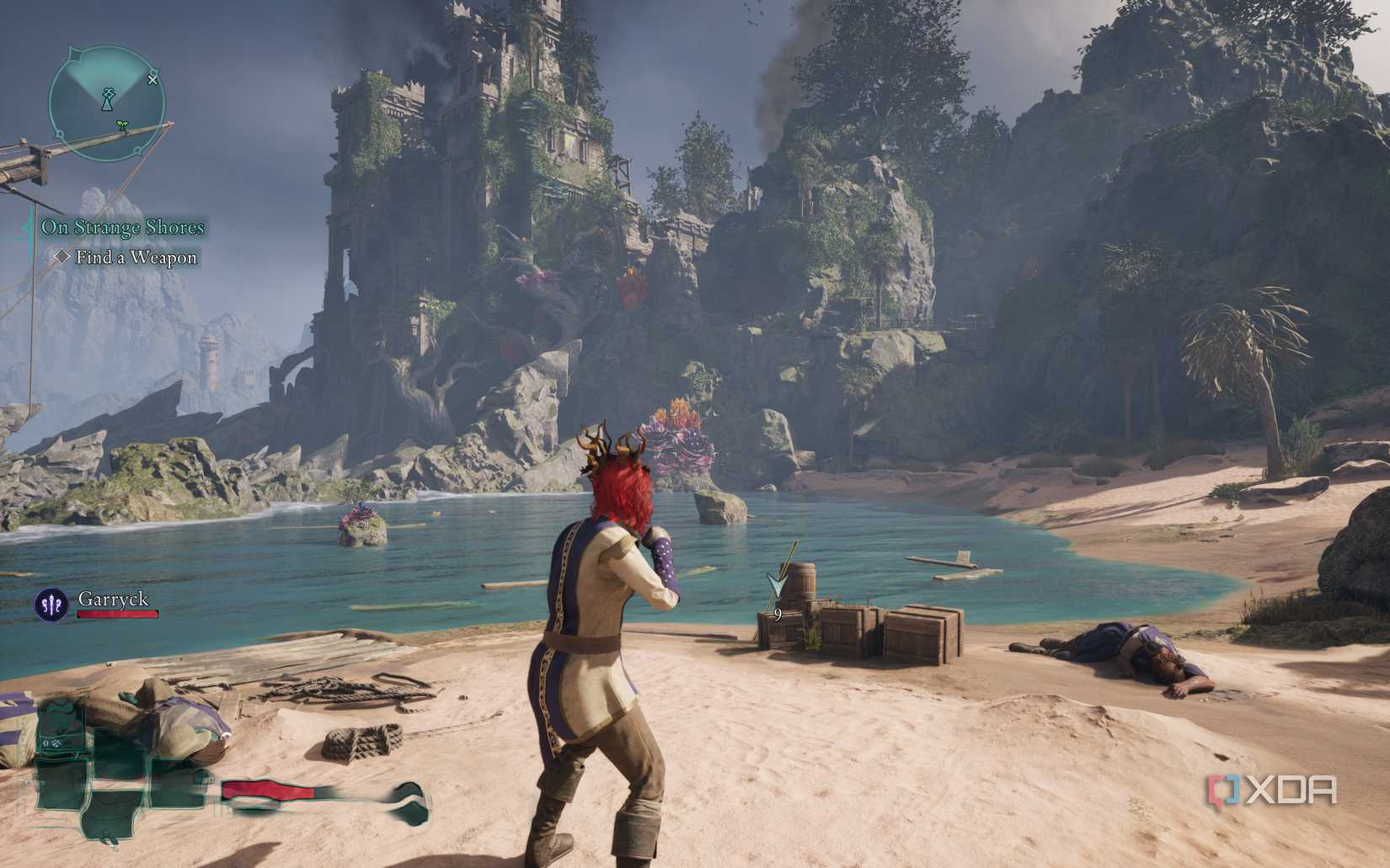 Avowed running in 4K on the Del 16 Premium laptop with DLSS 4 and Frame-Gen enabled.