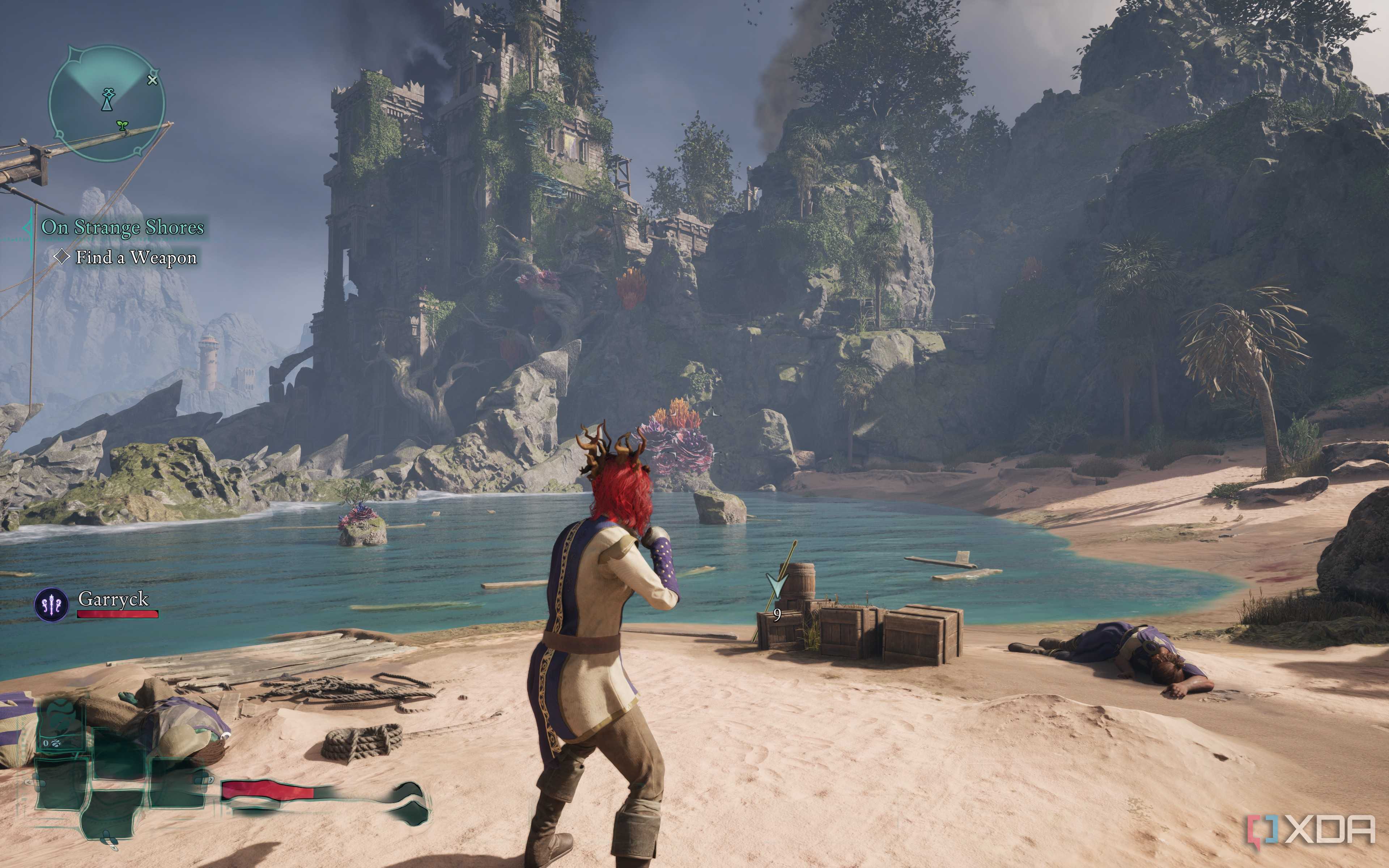 Avowed running in 4K on the Del 16 Premium laptop with DLSS 4 and Frame-Gen enabled.