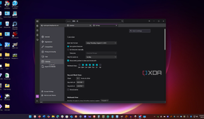 shows thunderbird calendar settings in desktop client