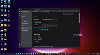 shows thunderbird calendar settings in desktop client