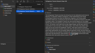 Abstract of a file on Zotero
