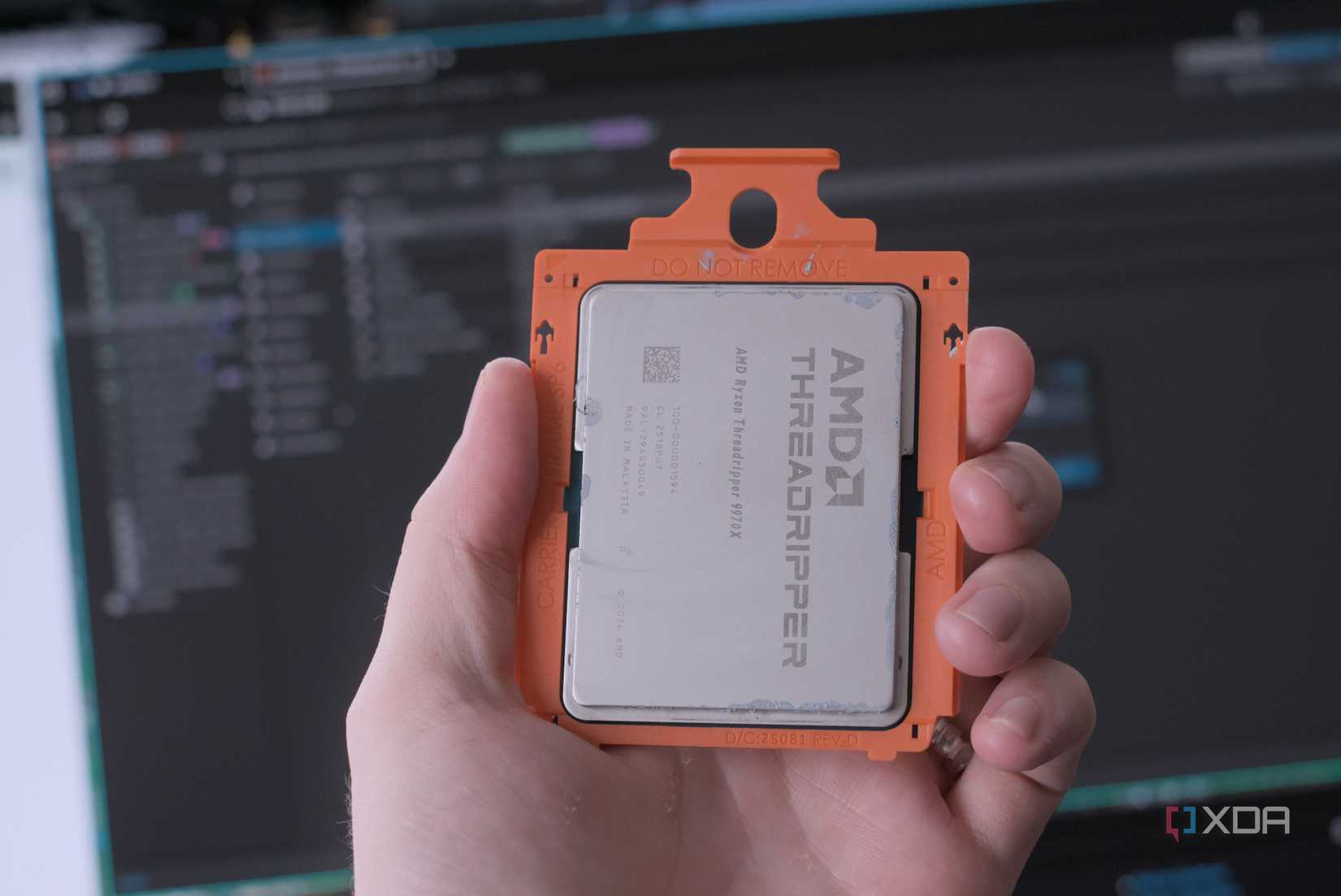 Holding Threadripper 9970X infront of Proxmox
