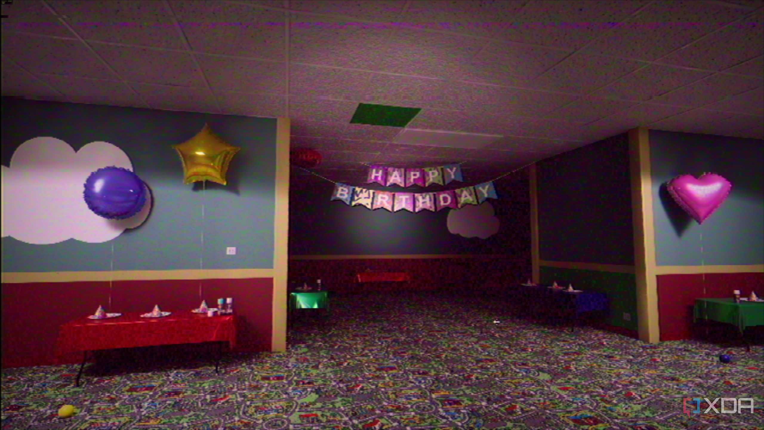 A screenshot from Backrooms: Escape Together with ShaderGlass.