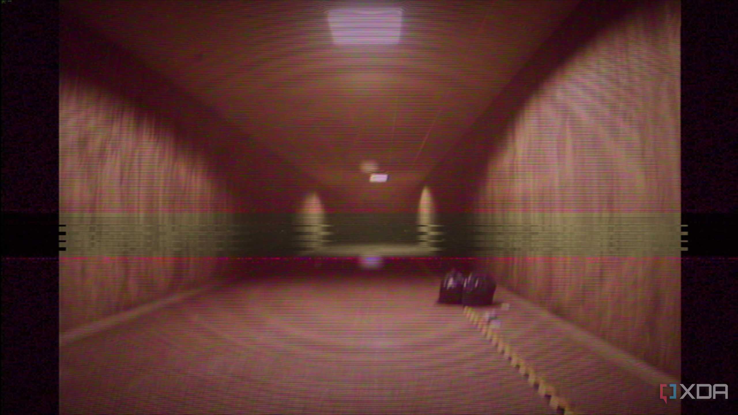 Running through the backrooms in Backrooms: Escape Together.