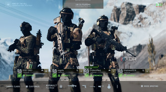 Three players readying up in the Battlefield 6 open beta.