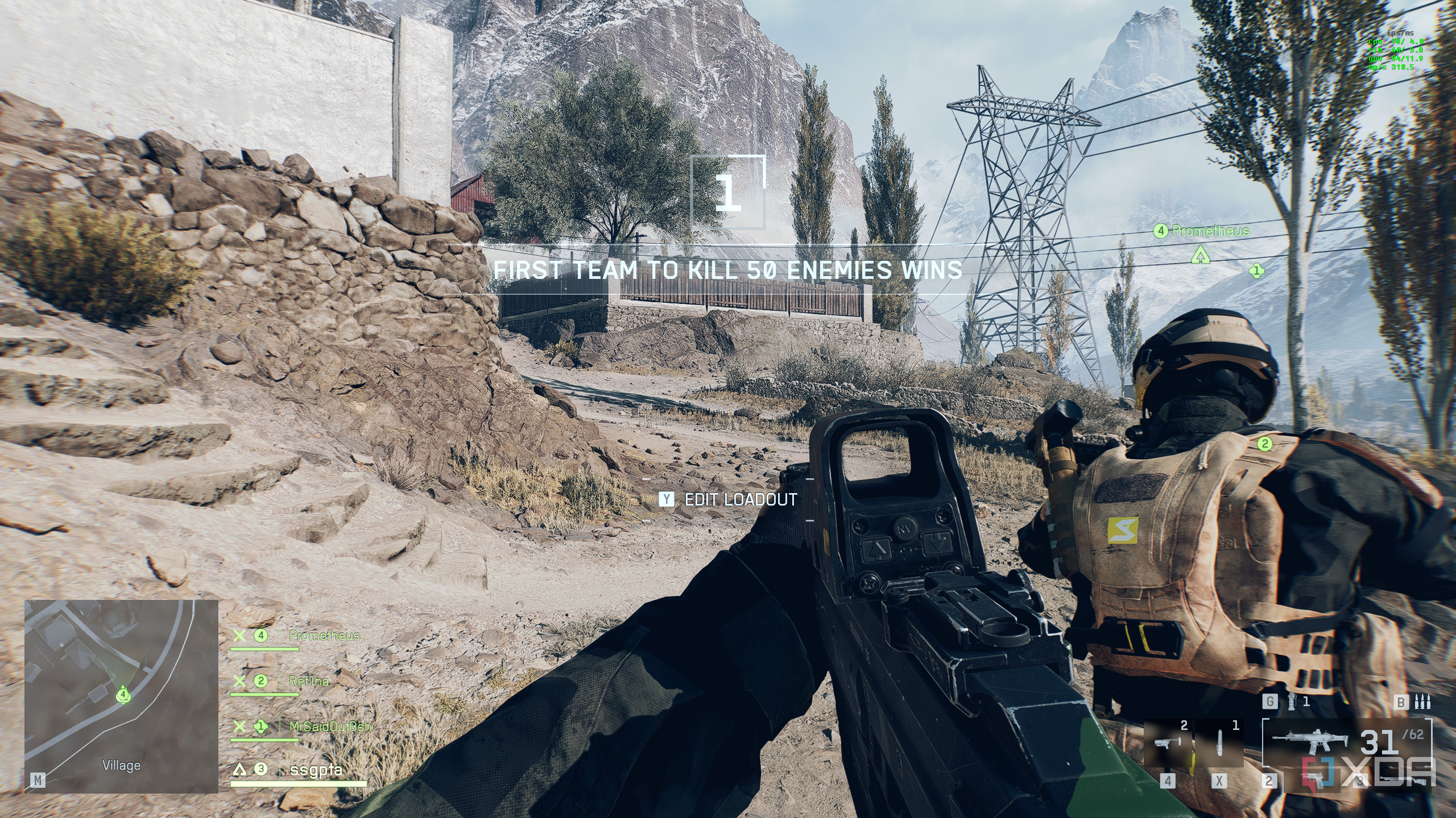 A screenshot from Battlefield 6's open beta.
