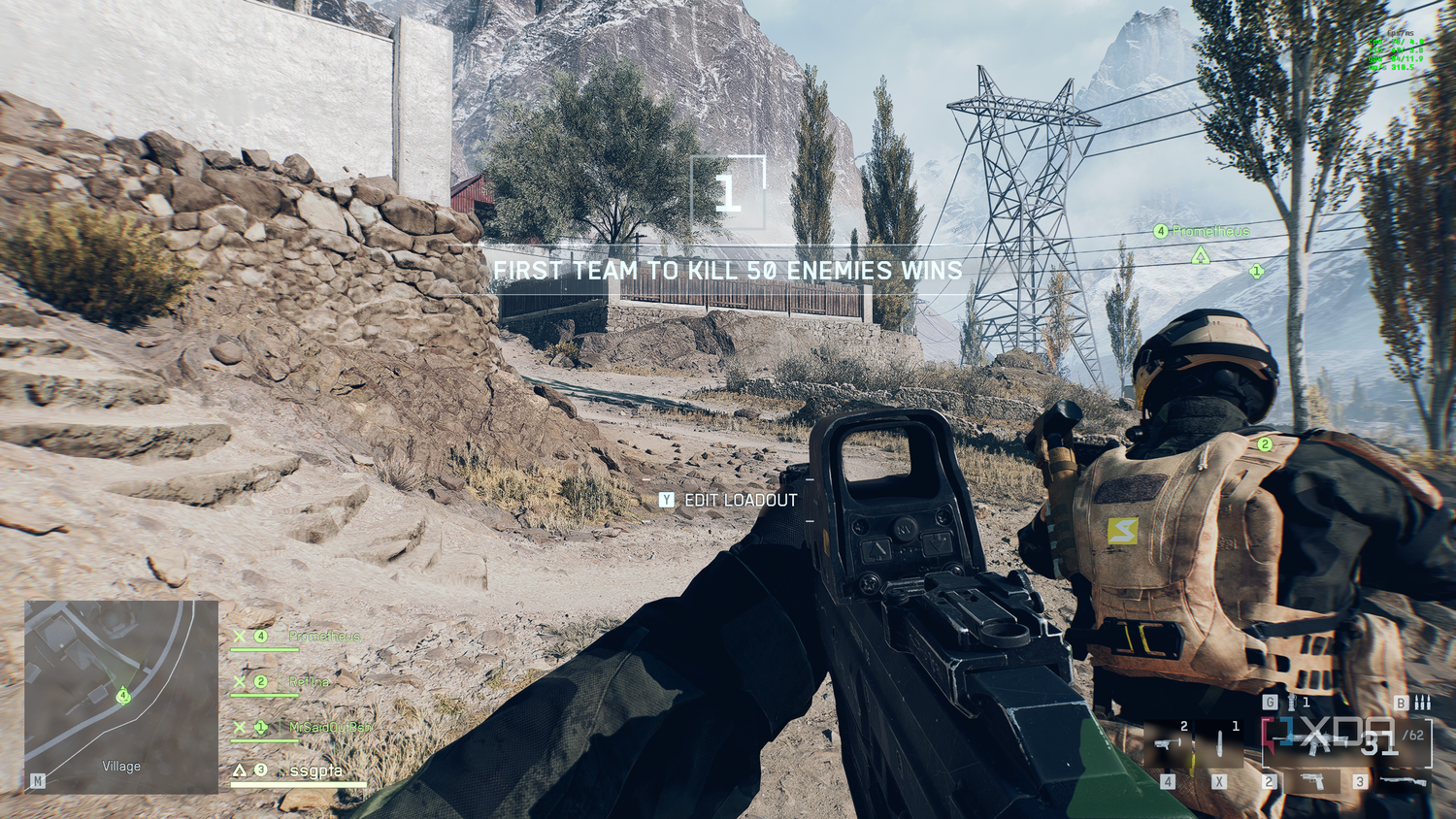 A screenshot from Battlefield 6's open beta.