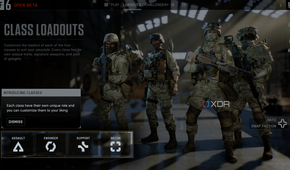Class loadouts in the Battlefield 6 open beta.