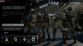 Class loadouts in the Battlefield 6 open beta.