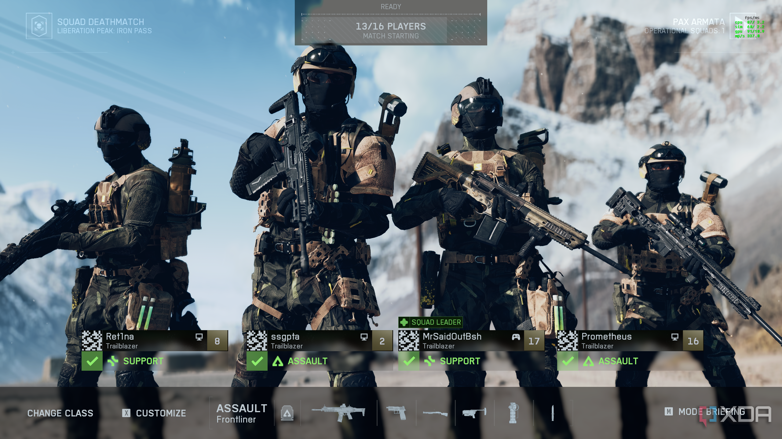 A full squad getting ready in the BF 6 open beta.