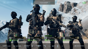 A full squad getting ready in the BF 6 open beta.
