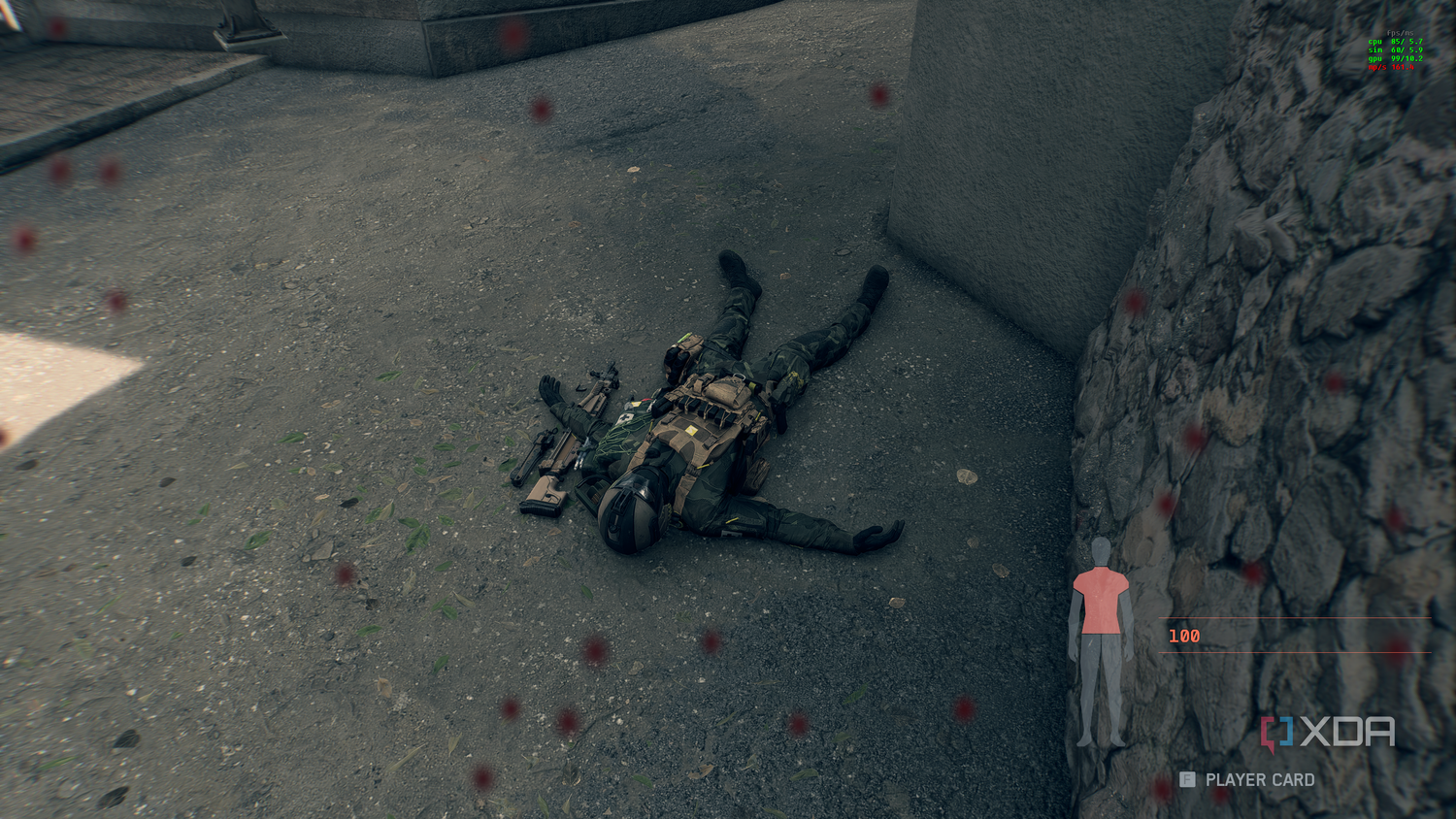 A dead player in the Battlefield 6 open beta.