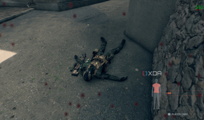 A dead player in the Battlefield 6 open beta.