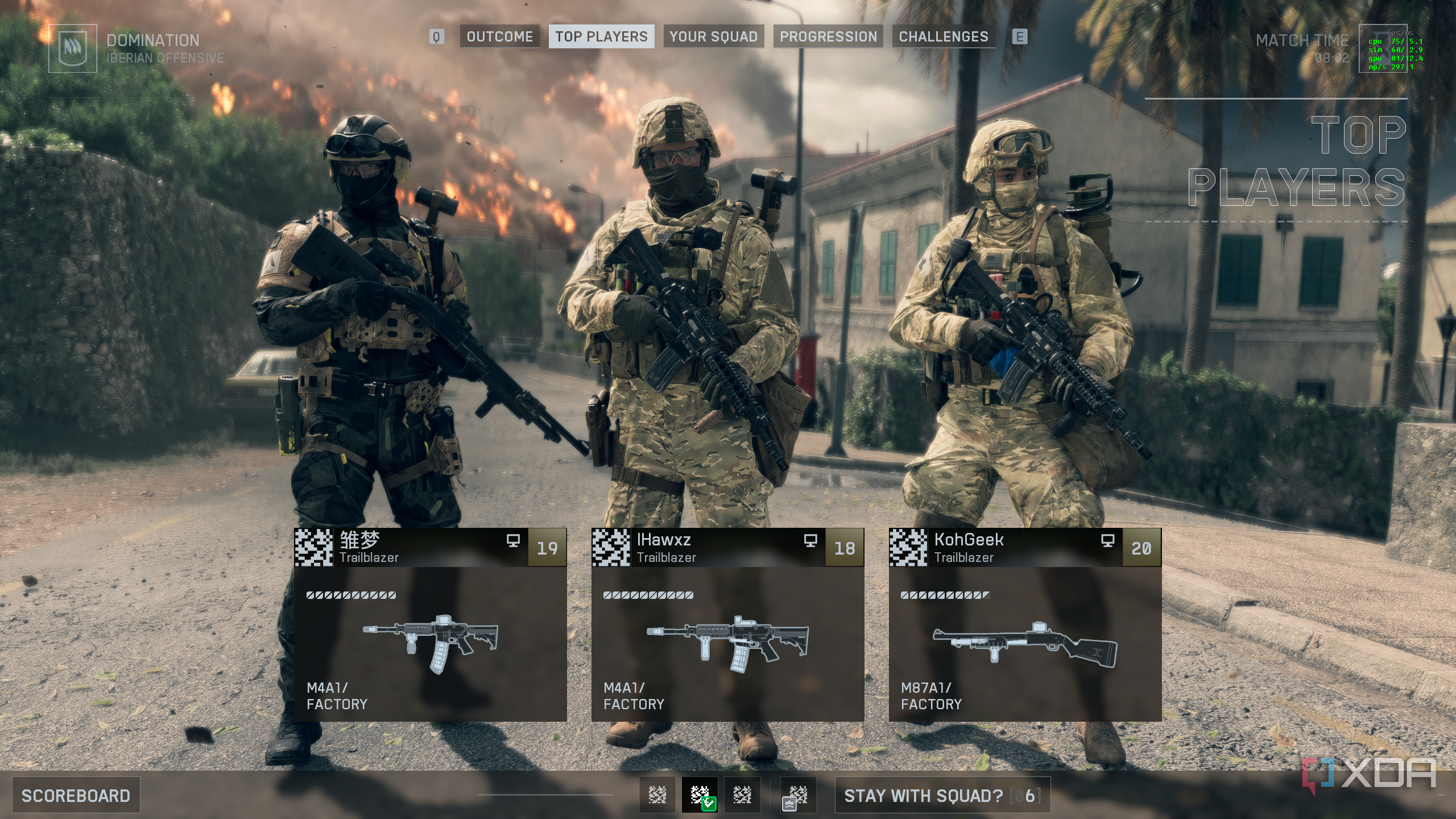 A trio of players in the Battlefield 6 open beta.