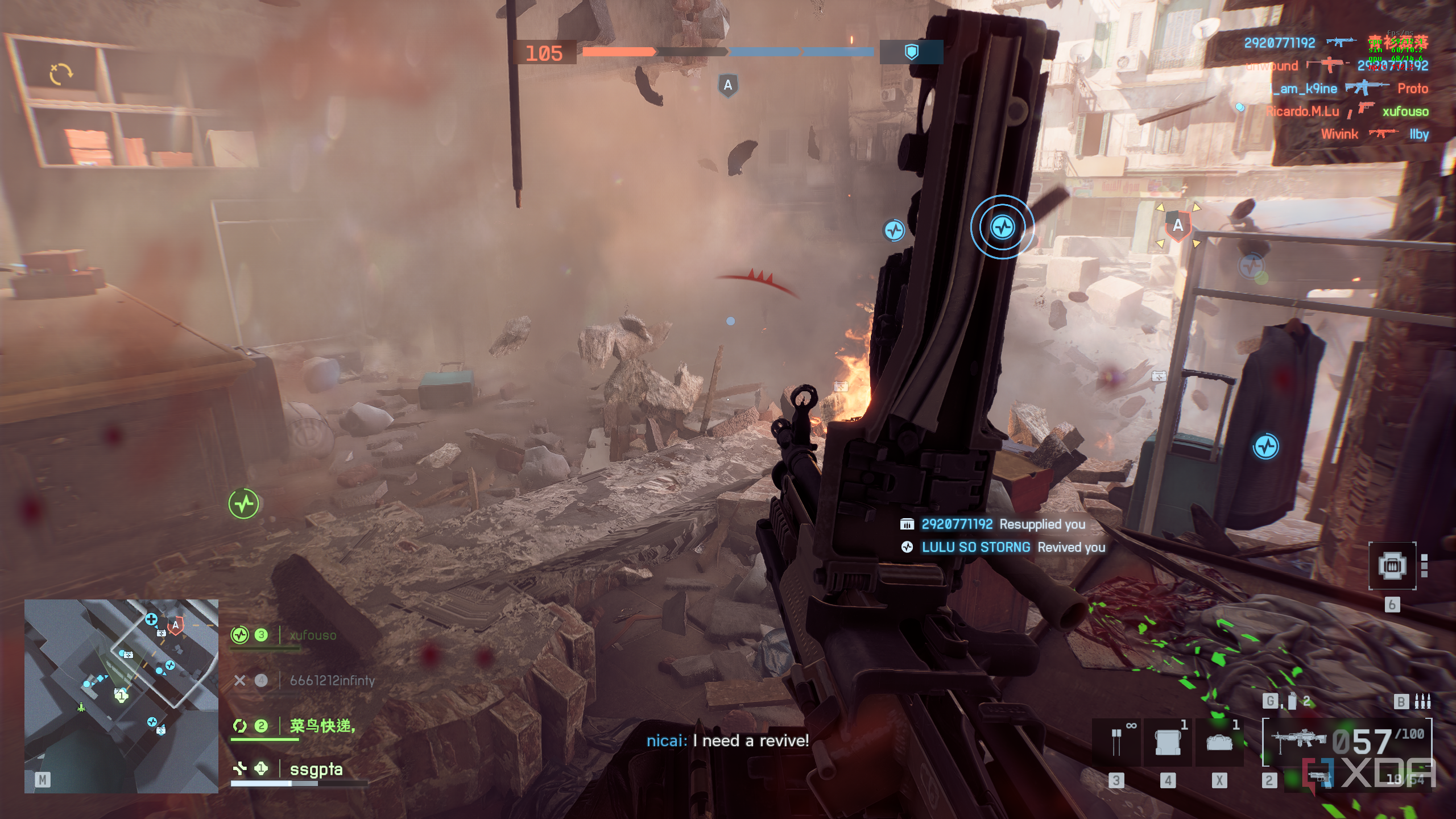 Reloading an LMG in Battlefield 6 open beta.