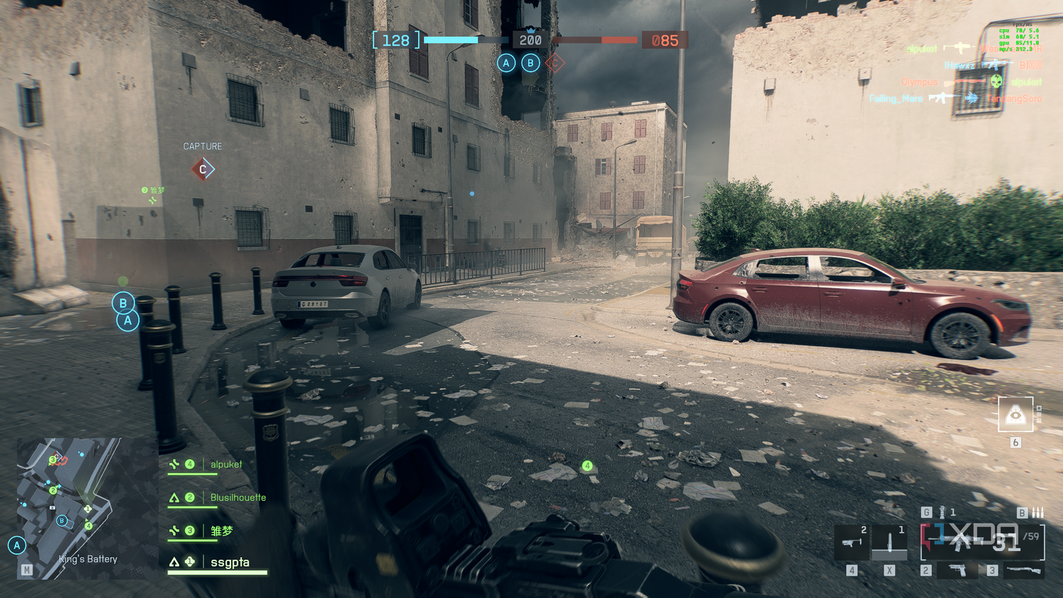 A screenshot from Battlefield 6's open beta.