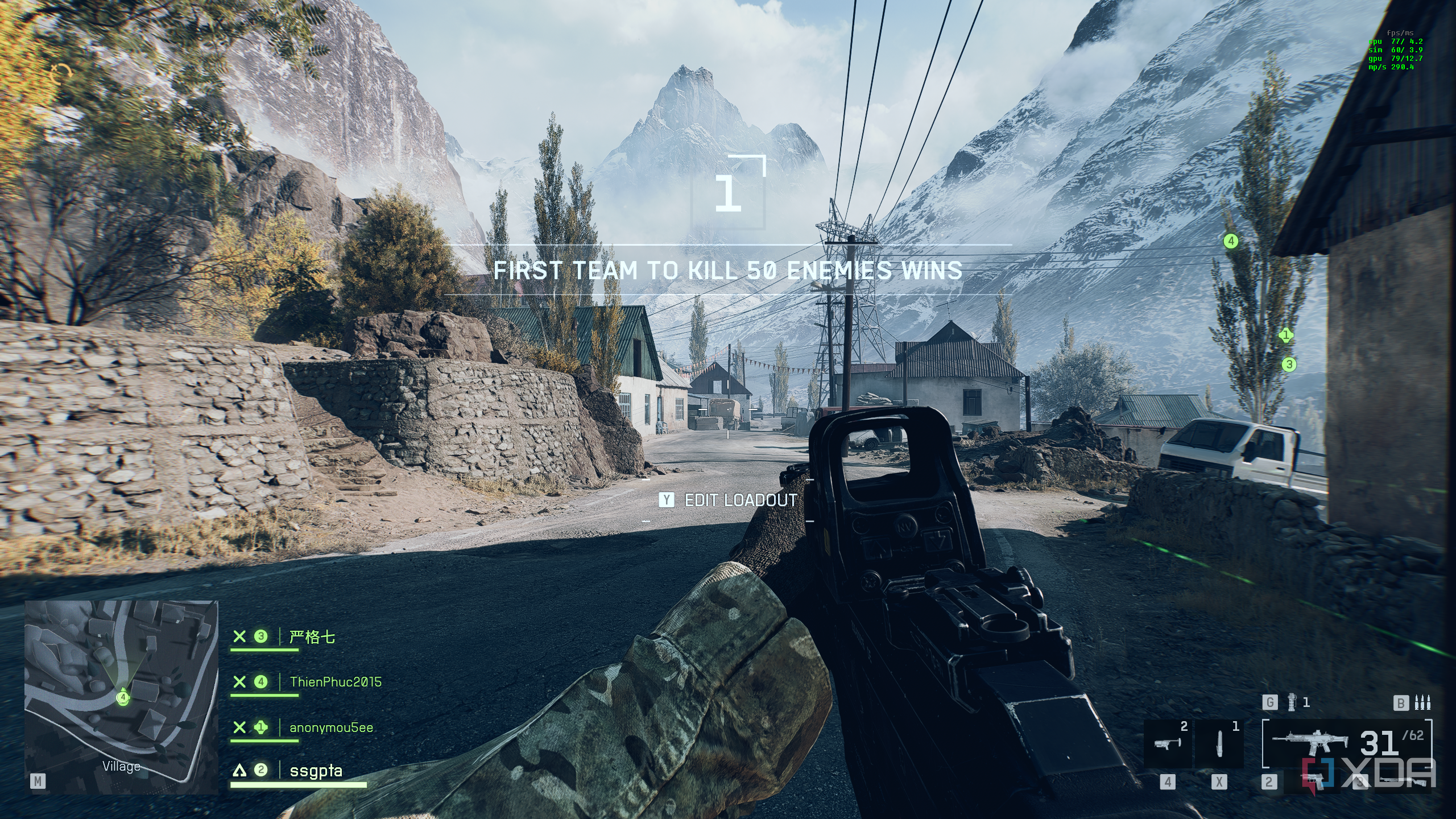 A screenshot from Battlefield 6's open beta.