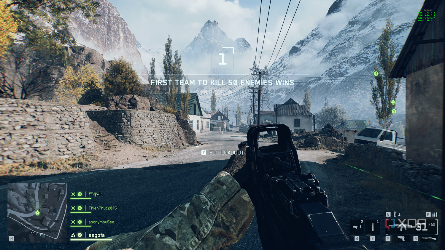 A screenshot from Battlefield 6's open beta.