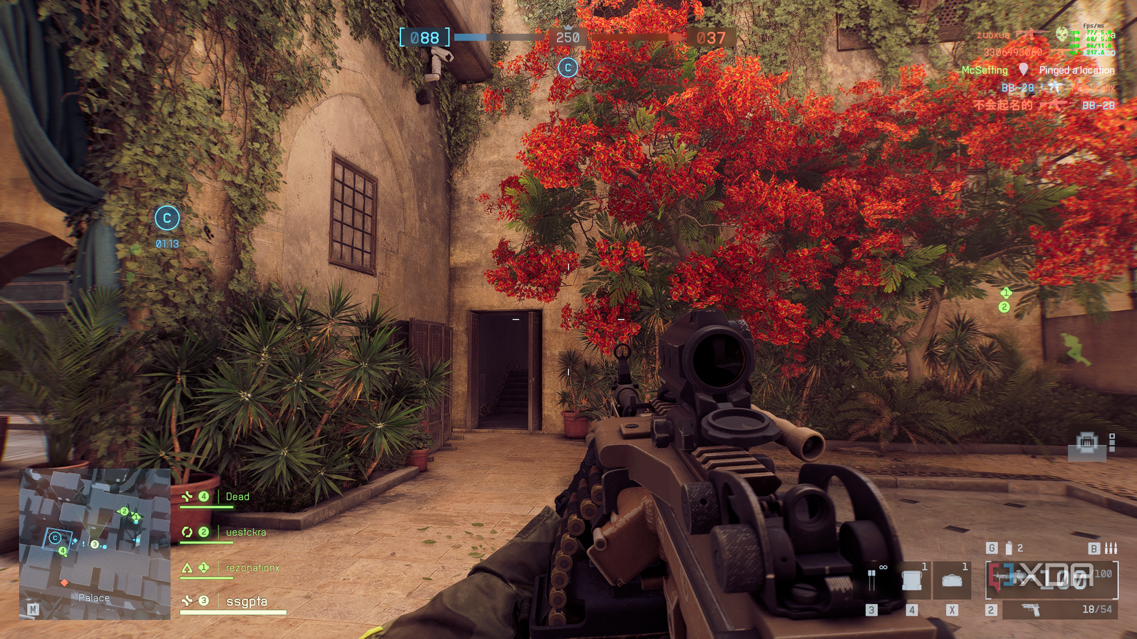 Una captura de pantalla de Battlefield 6's Open Beta.