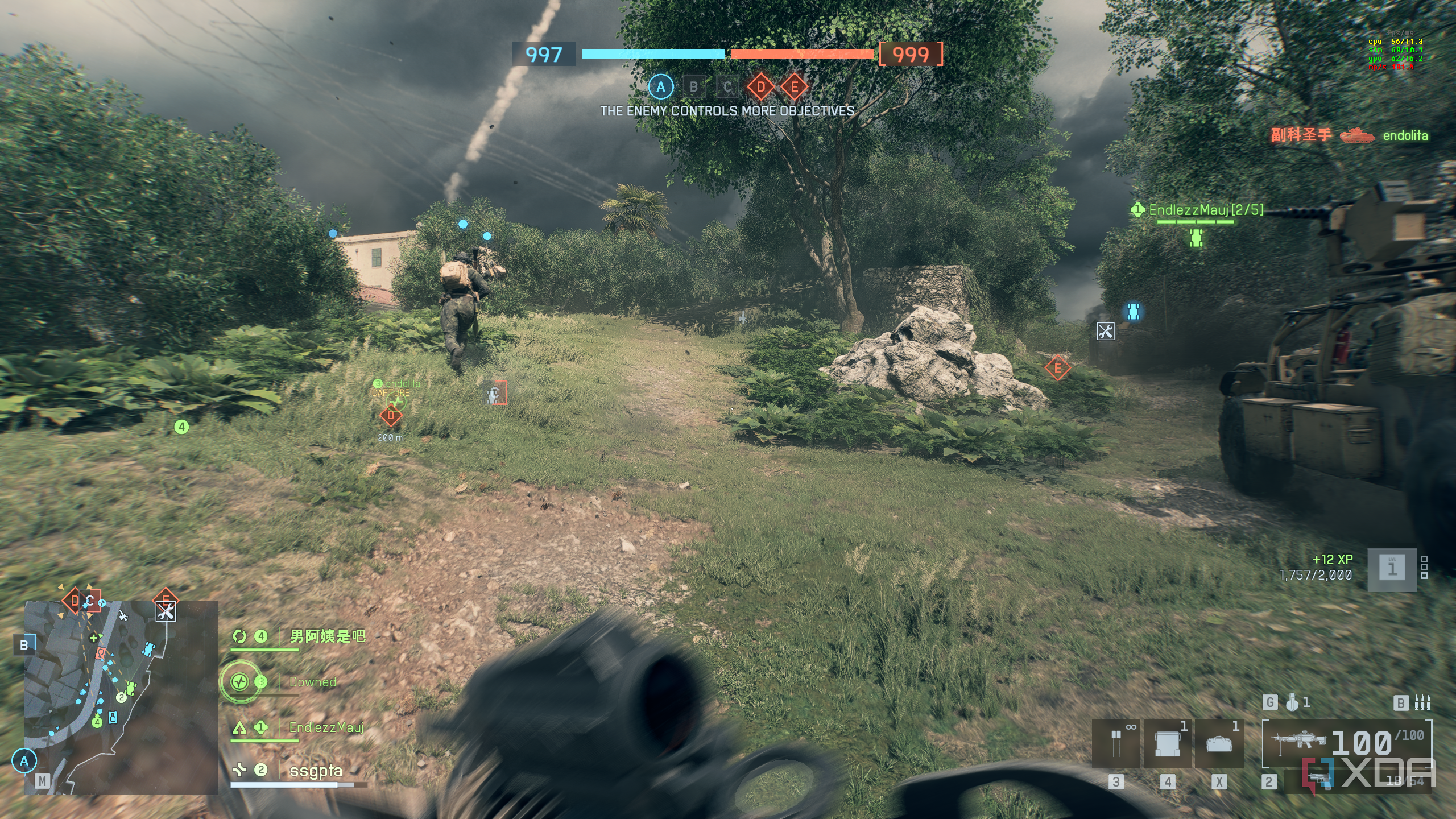 A screenshot from Battlefield 6's open beta.