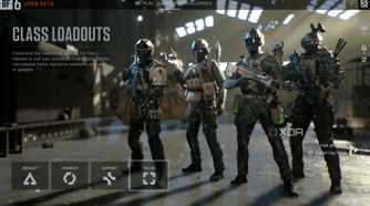 A screenshot of the class options in the Battlefield 6 open beta