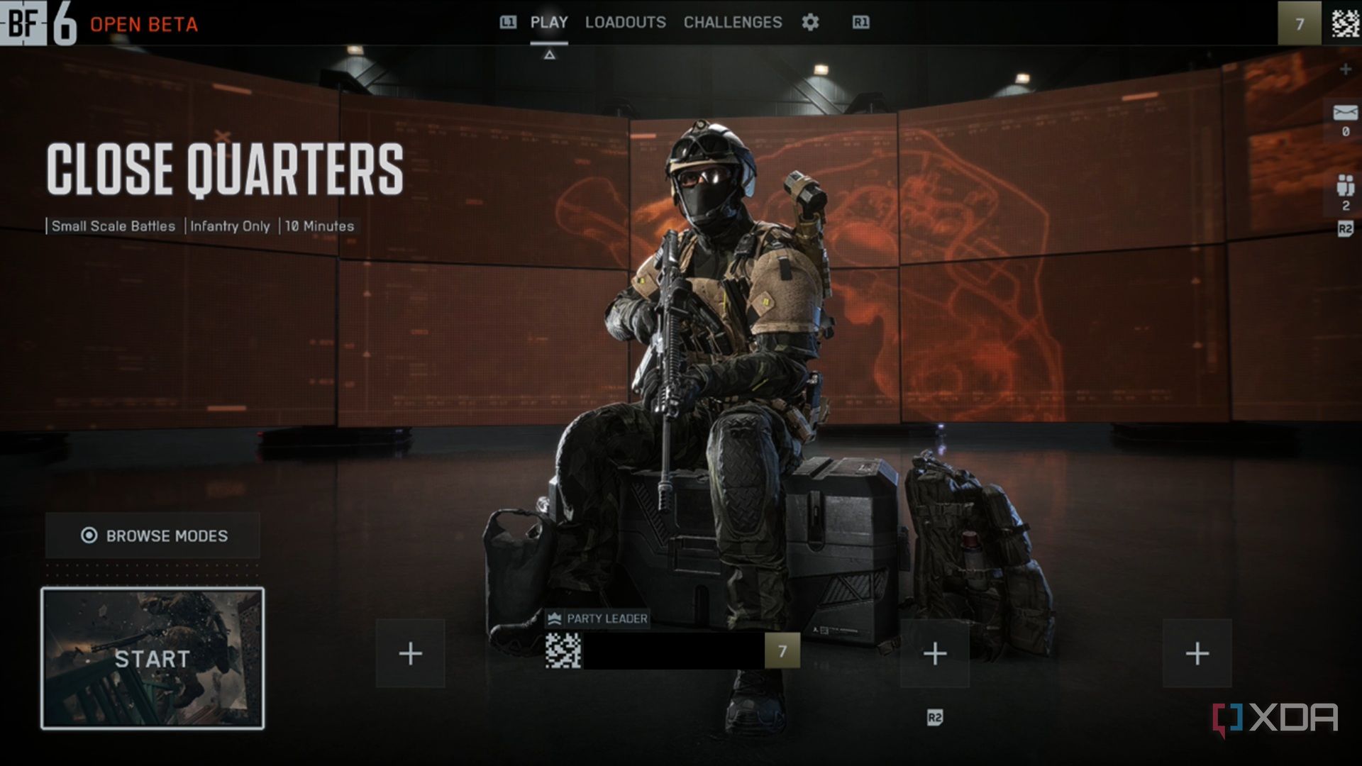 A screenshot of matchmaking in the Battlefield 6 open beta