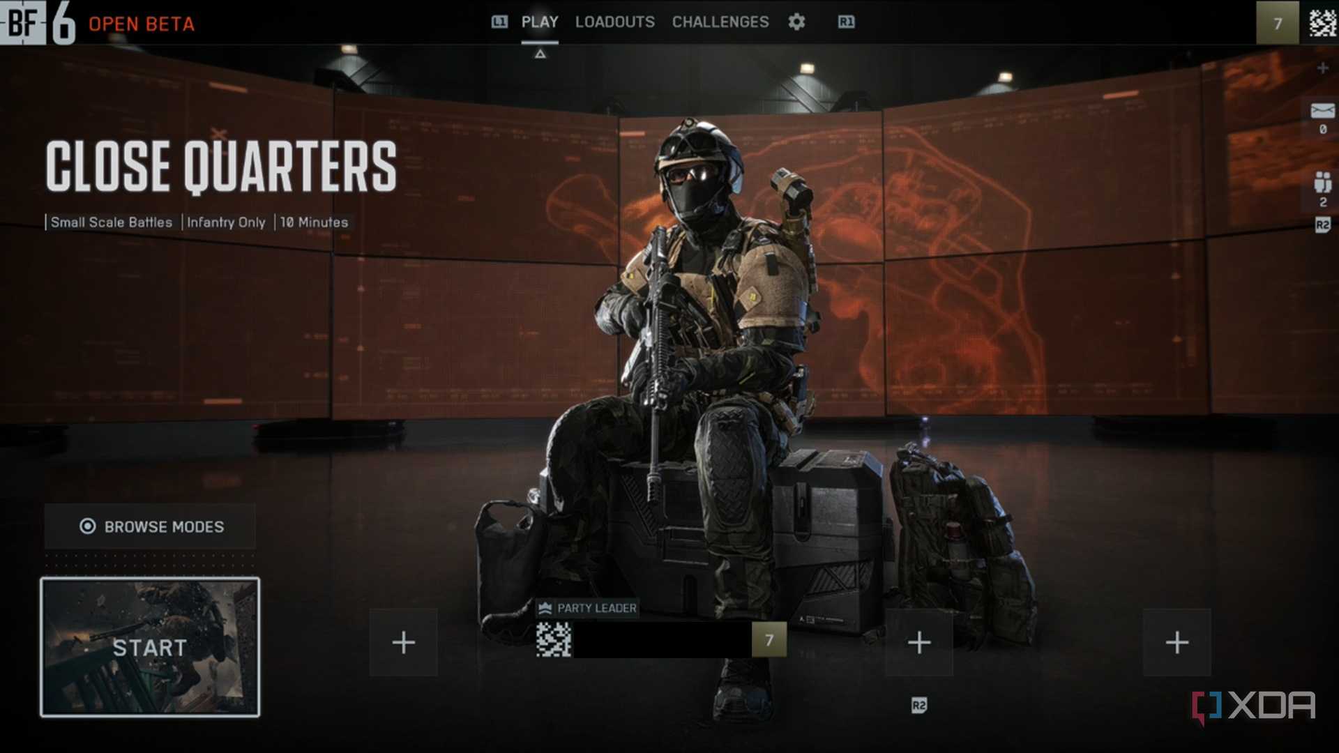 A screenshot of matchmaking in the Battlefield 6 open beta