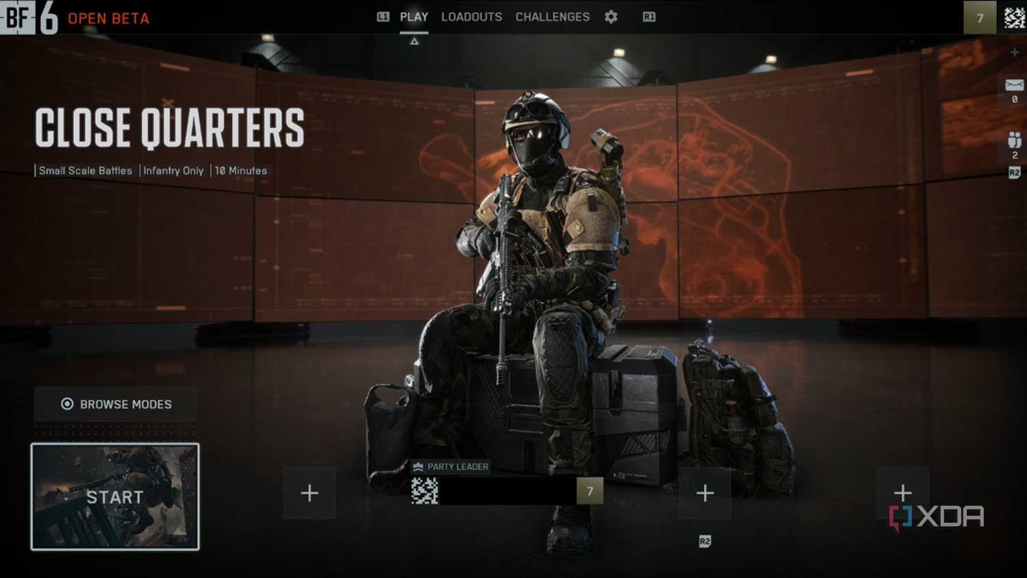 A screenshot of matchmaking in the Battlefield 6 open beta
