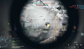 A screenshot of using a rocket launcher with the Engineer class in the Battlefield 6 open beta