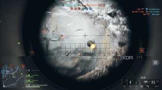 A screenshot of using a rocket launcher with the Engineer class in the Battlefield 6 open beta