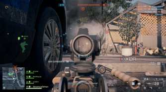 A screenshot of using an LMG in the Battlefield 6 open beta