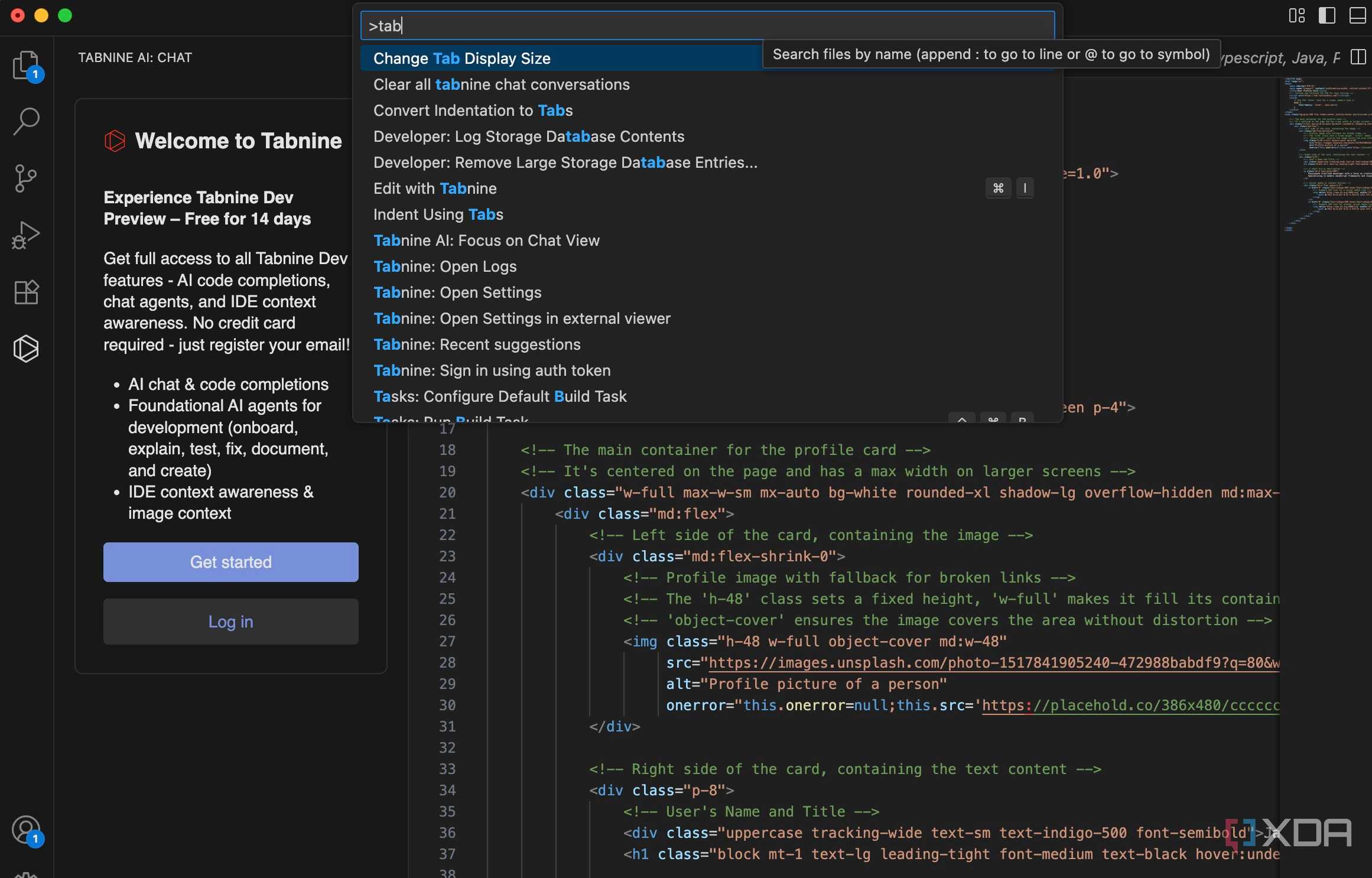 Tabnine VS Code extension