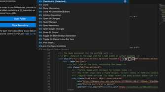 VS code editor with search bar